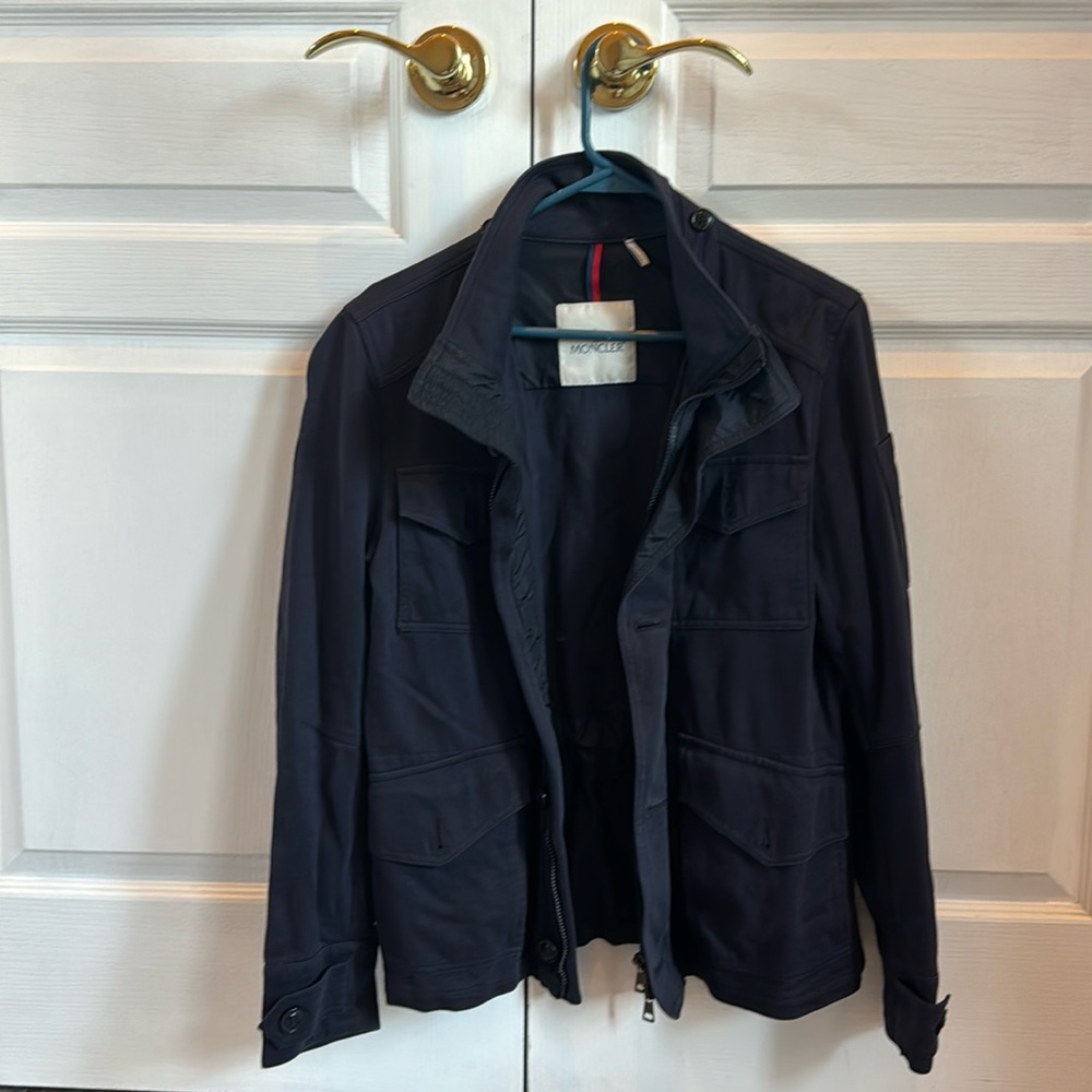 Moncler peacoat size small. Blue. Very good condition